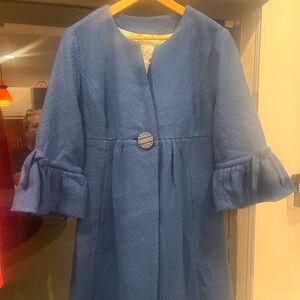 Anthropology Tabitha Elegant Blue Long Sleeve heavy wool coat